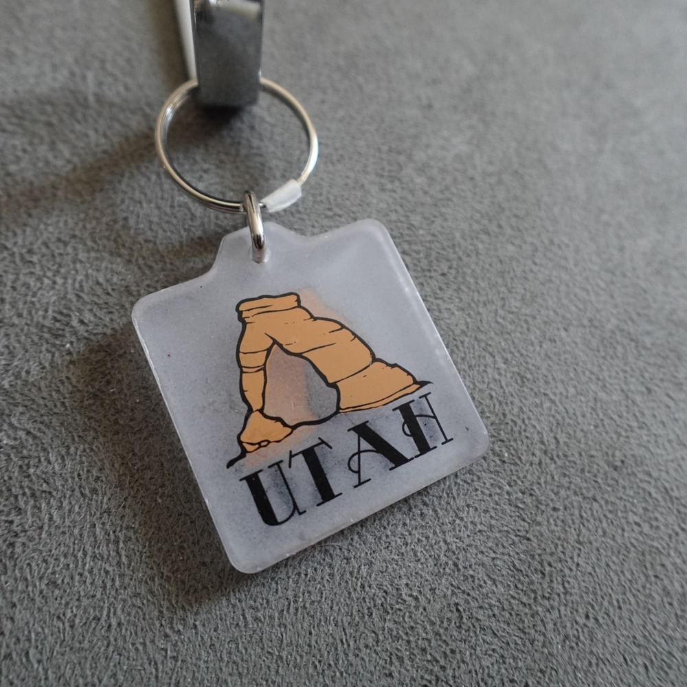 Utah Keychain Resin Novelty Route 66 Destination Travel
